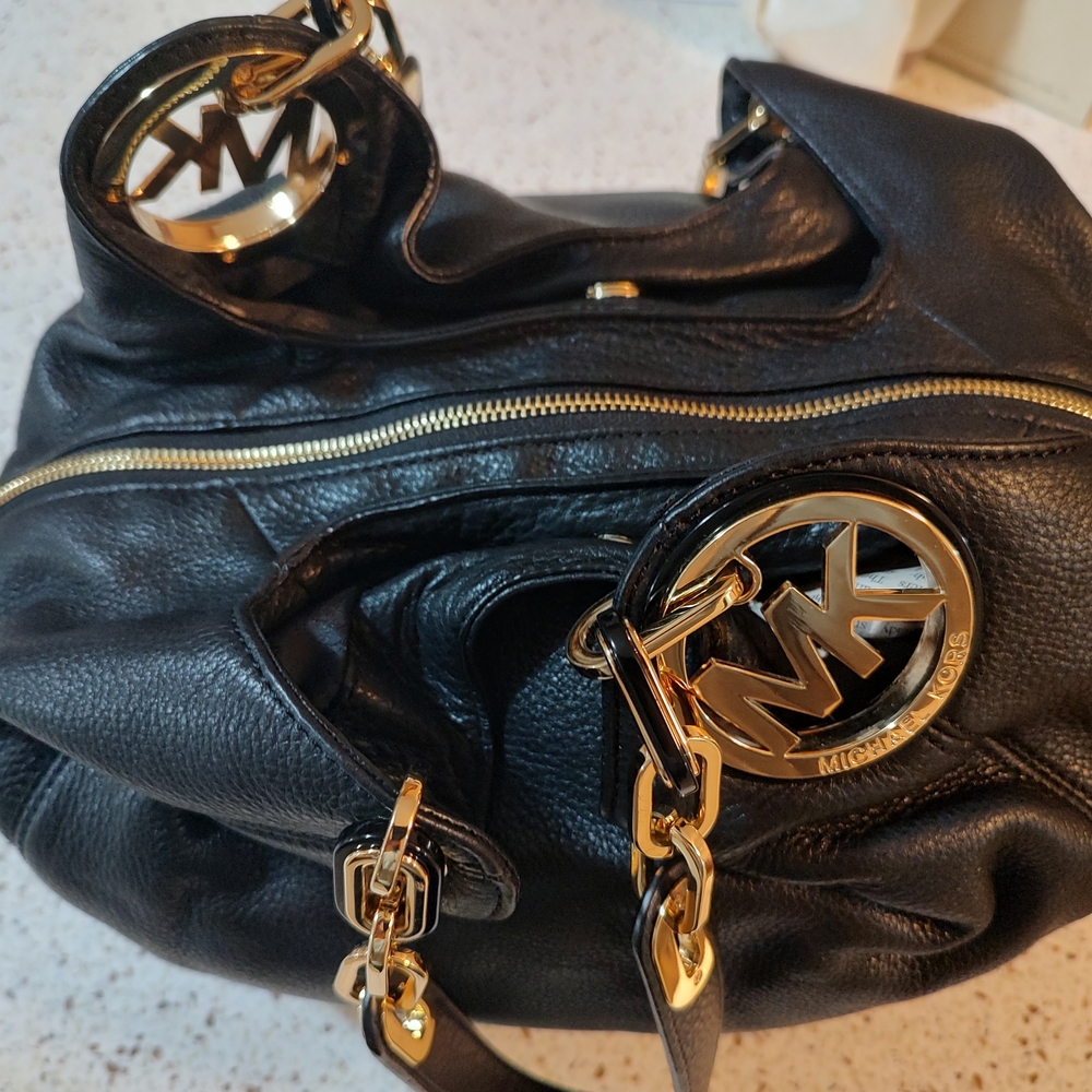 Michael Kors Black Leather Handbag